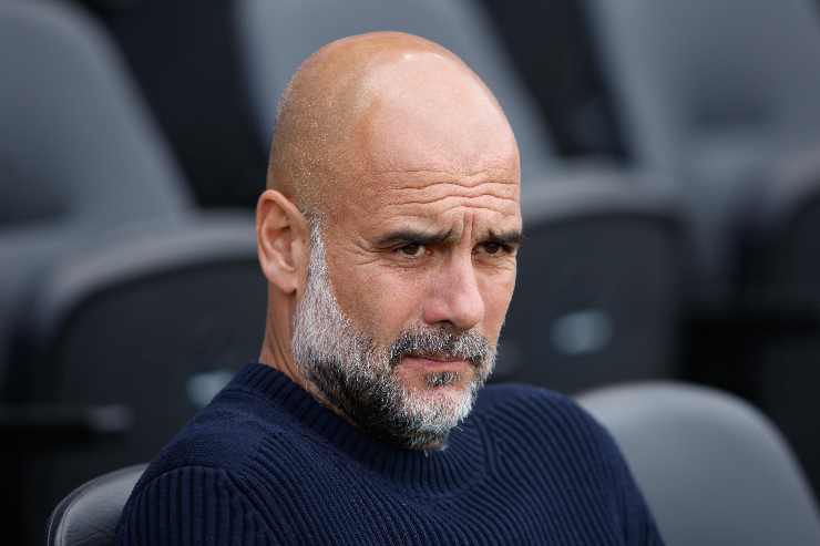 Pep Guardiola in primo piano