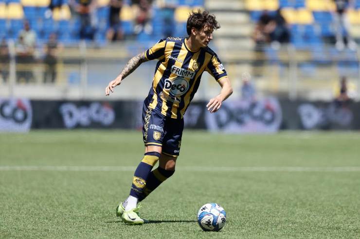 Romano Floriani Mussolini in campo con la Juve Stabia