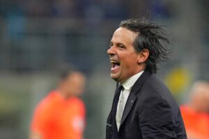 Simone Inzaghi esulta dopo la vittoria dell'Inter