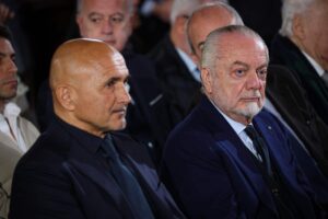 Spalletti con al fianco De Laurentiis