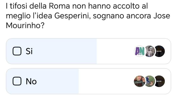 Sondaggio su Gasperini o Mourinho alla Roma