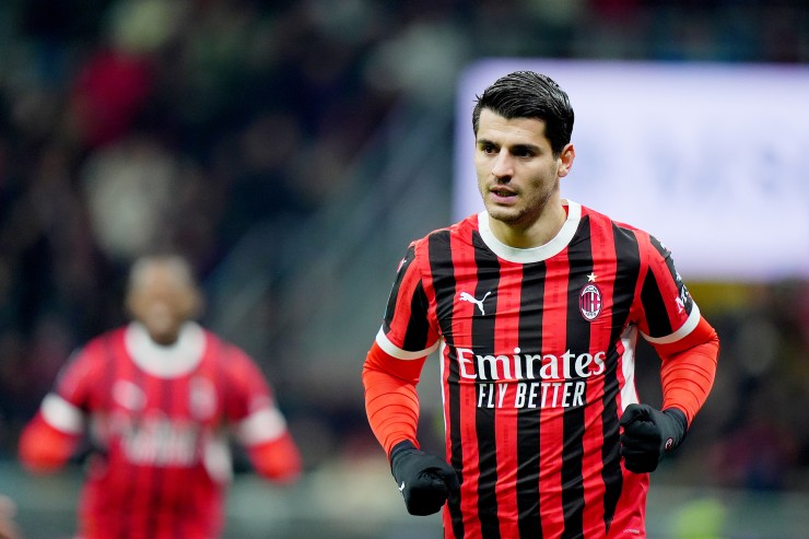 Alvaro Morata in maglia Milan