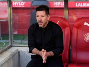 Diego Simeone sulla panchina dell'Atletico Madrid