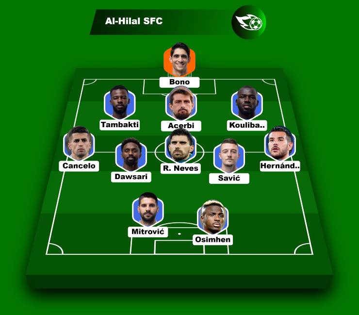 formazione dell'Al Hilal 