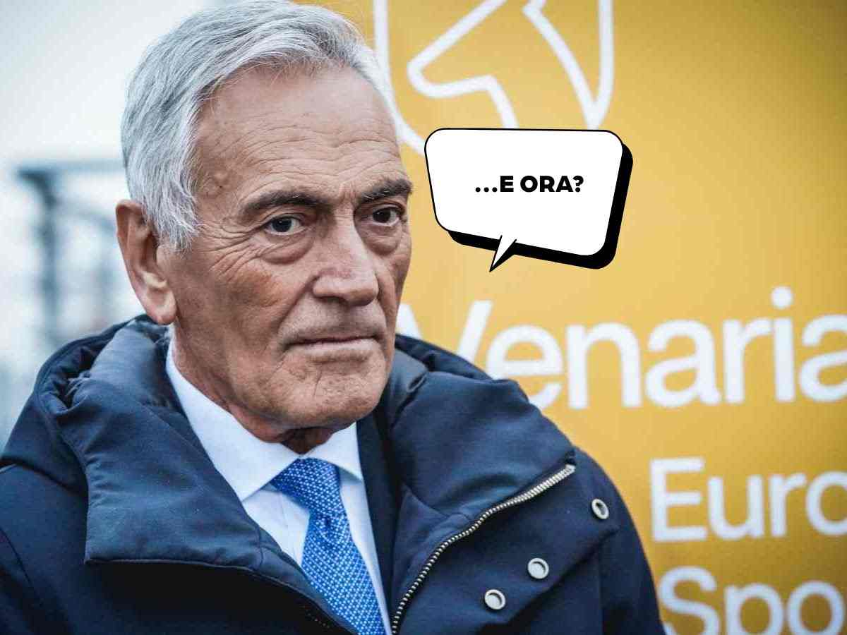 Gabriele Gravina presidente della Figc che dice "E ora?"