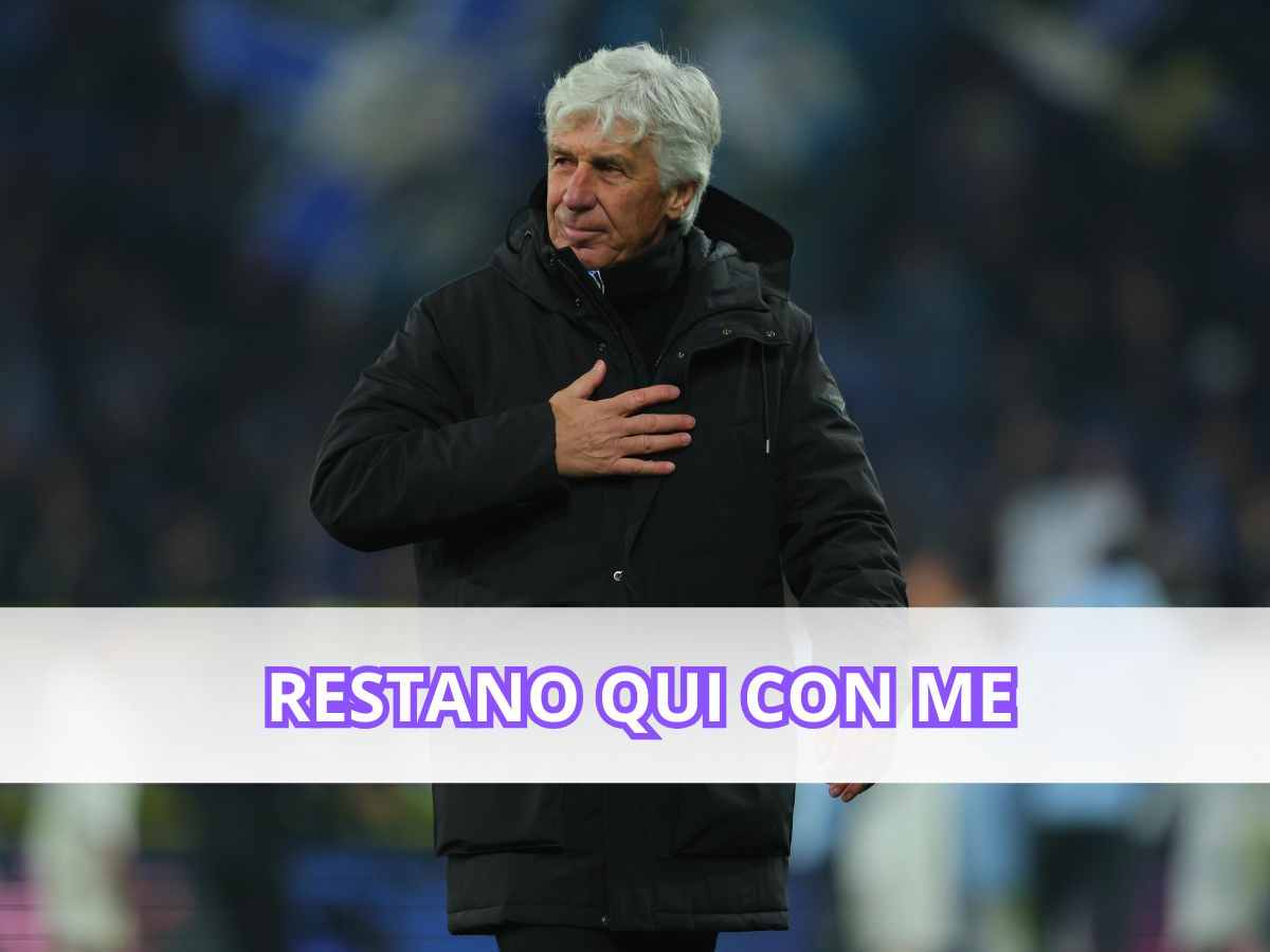 Gian Piero Gasperini con la mano sul petto