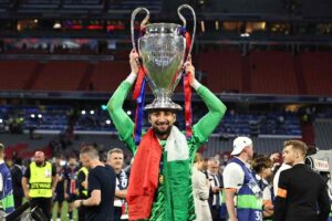 Gianluigi Donnarumma con la Champions League