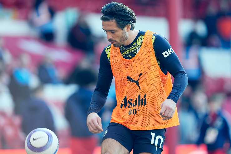 Jack Grealish in un allenamento pre gara