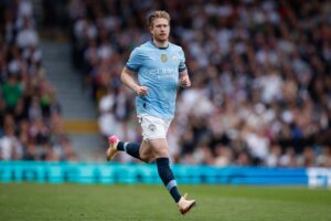 Kevin De Bruyne in azione con la maglia del City