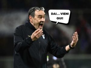 Maurizio Sarri che urla vieni qui