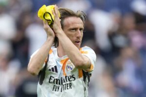 Modric in campo col Real Madrid