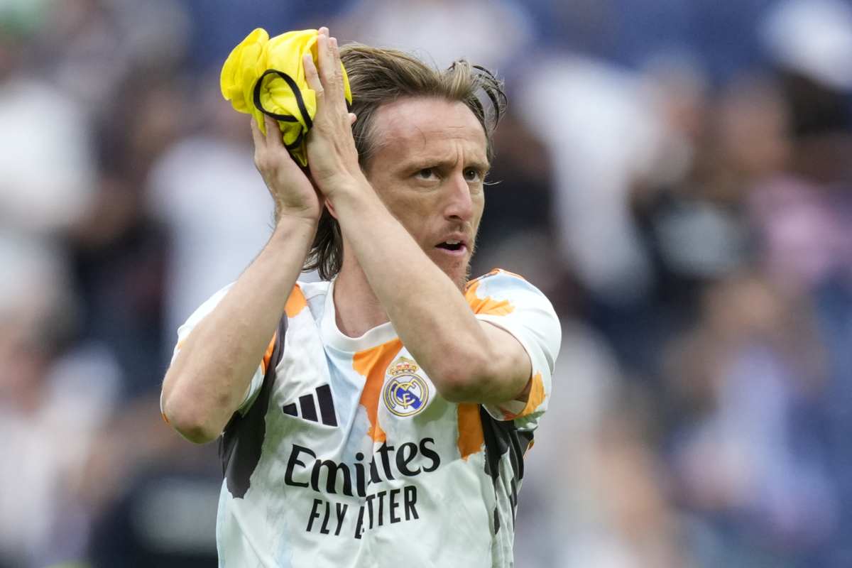 Modric in campo col Real Madrid