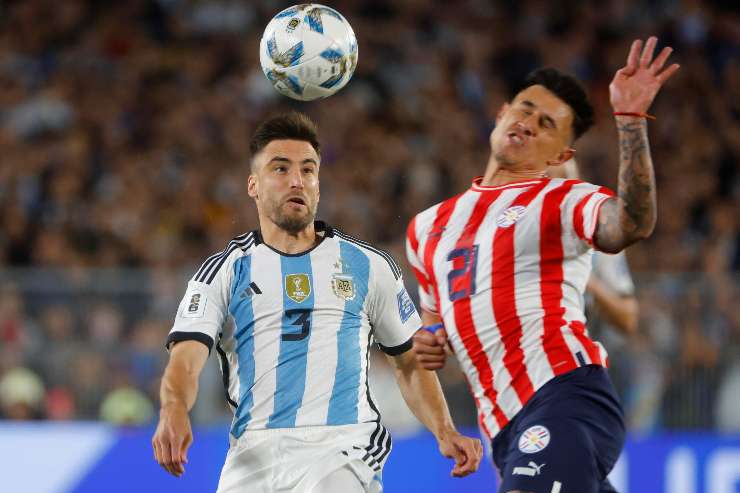 Nicolas Tagliafico in azione con l'Argentina