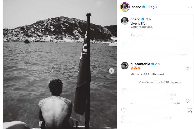 Noa Lang su instagram