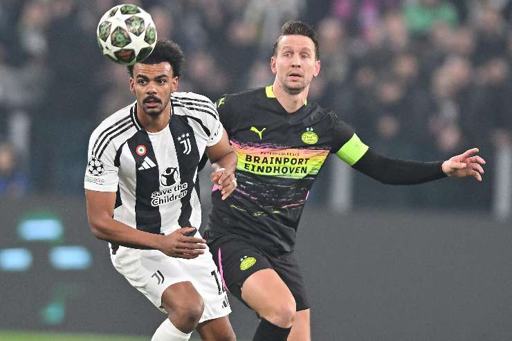 Renato Veiga in azione con la Juve
