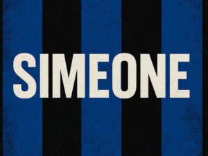 scritta Simeone in nerazzurro, immagine creata con IA