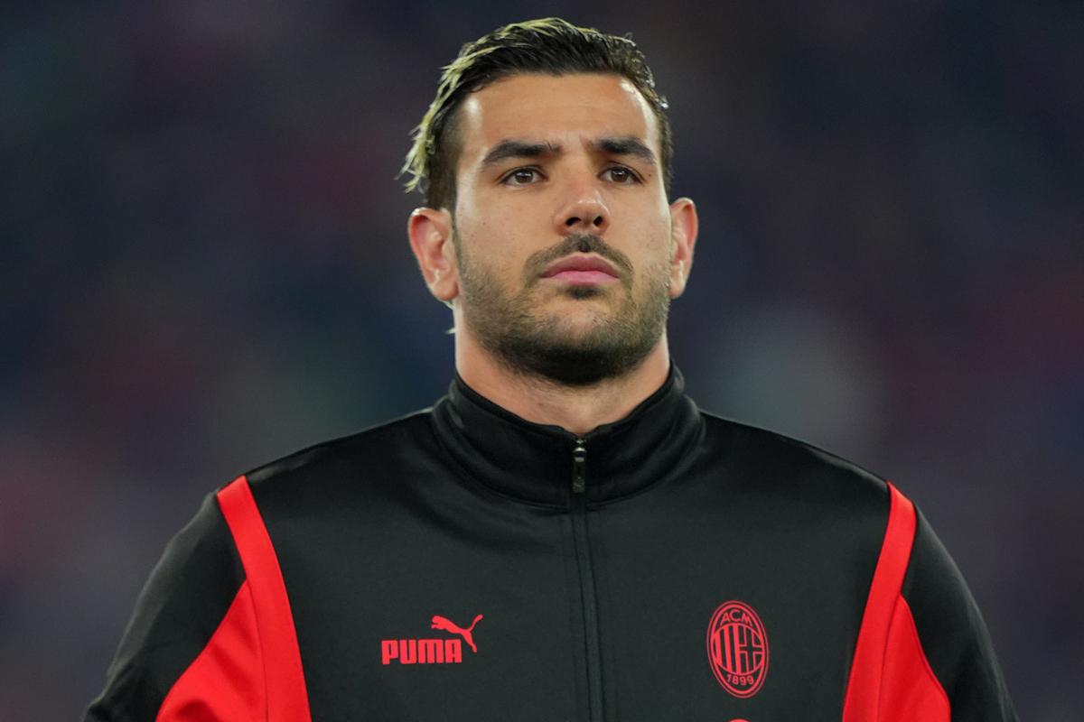 Theo Hernandez in campo col Milan