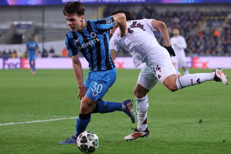 Ardon Jashari in azione con il Bruges