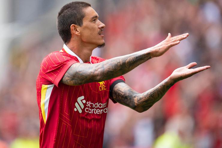 Darwin Nunez con la maglia del Liverpool