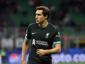 Federico Chiesa con la seconda maglia del Liverpool