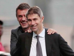 Frederic Massara con Paolo Maldini ai tempi del Milan