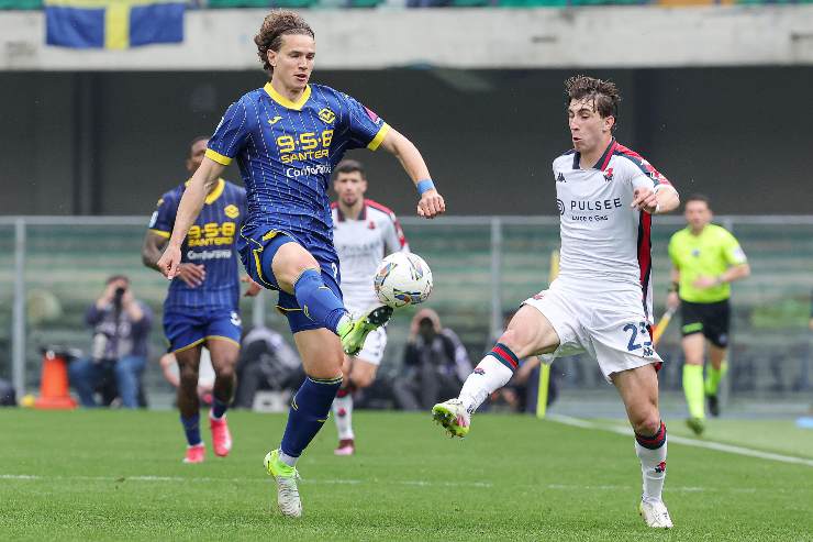 Ghilardi in azione con il Verona