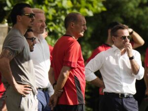 Ibrahimovic Tare Allegri al raduno del Milan