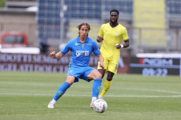 Jacopo Fazzini in azione contro l'Empoli