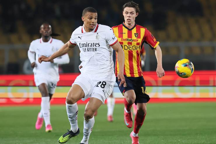 Malick Thiaw in azione con il Milan