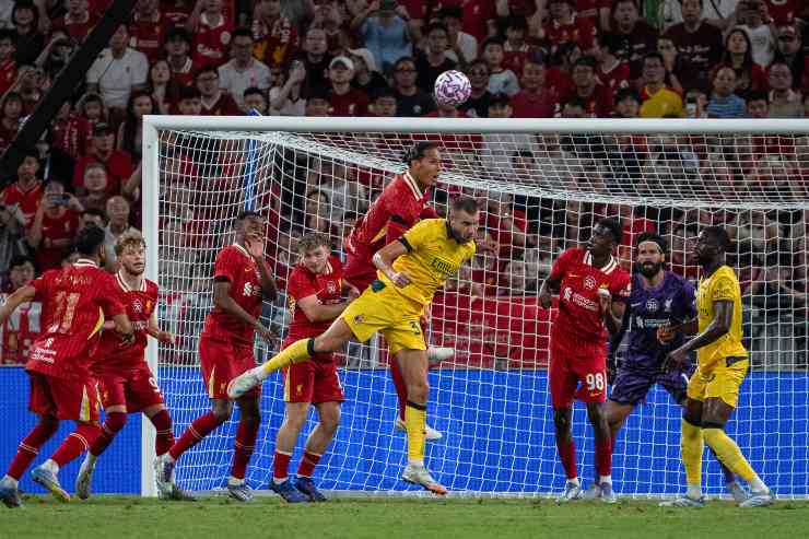 un'azione di gioco di Milan Liverpool 