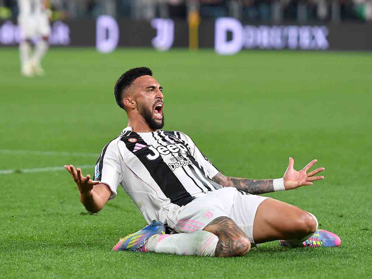 Nico Gonzalez esulta dopo un gol con la Juventus