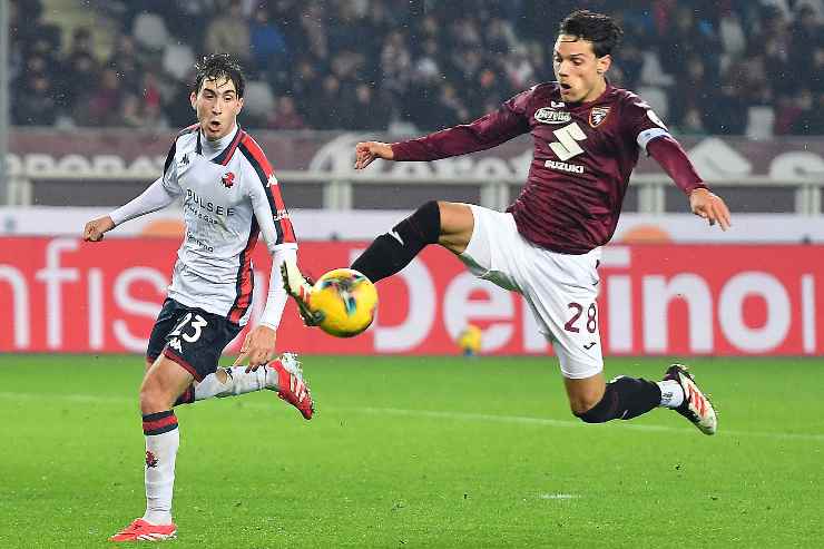 Samuele Ricci in azione con la maglia del Torino