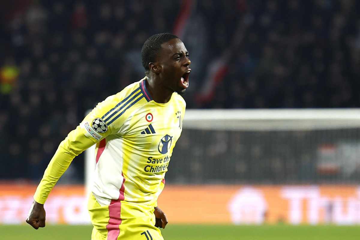 Timothy Weah esulta dopo un gol