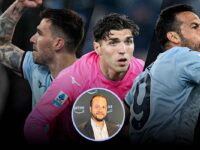 Giocatori della Lazio con in basso al centro il giornalista sportivo Marco Ercole de LaLazio.com