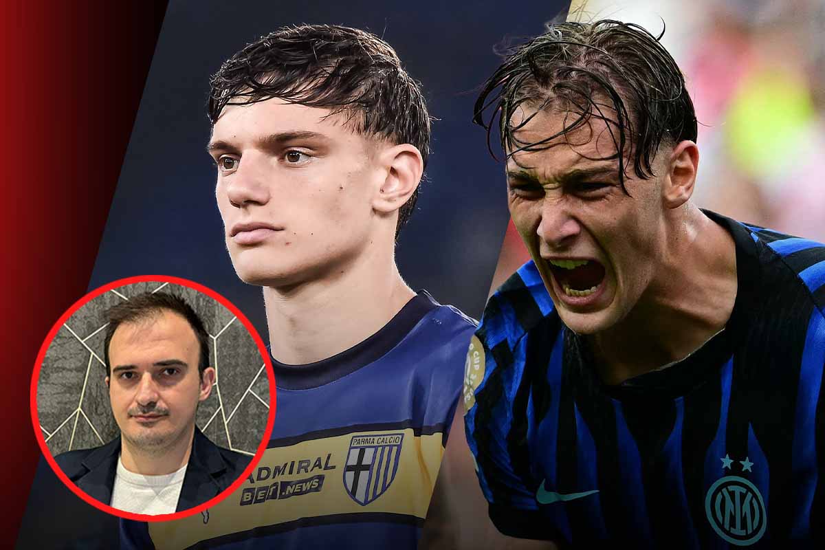 Giocatori e il giornalista sportivo Mario Tramo
