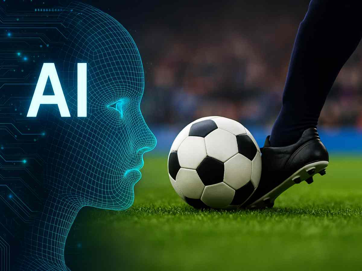 la IA nel calcio, immagine generata con AI