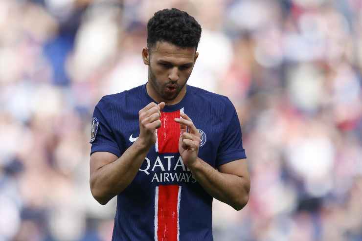 Gonçalo Ramos in campo con la maglia del PSG