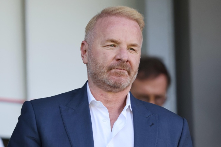 Igli Tare ds del Milan in tribuna