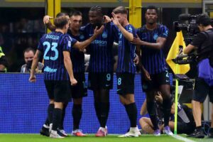 Esultanza calciatori Inter