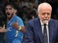 Kvaratskhelia e De Laurentiis arrabbiati