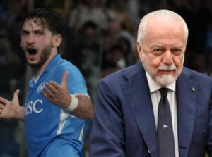 Kvaratskhelia e De Laurentiis arrabbiati