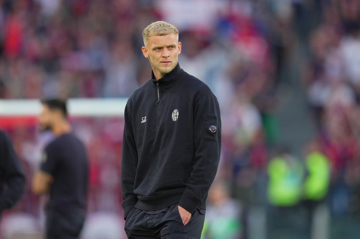 Odgaard in campo nel pre partita