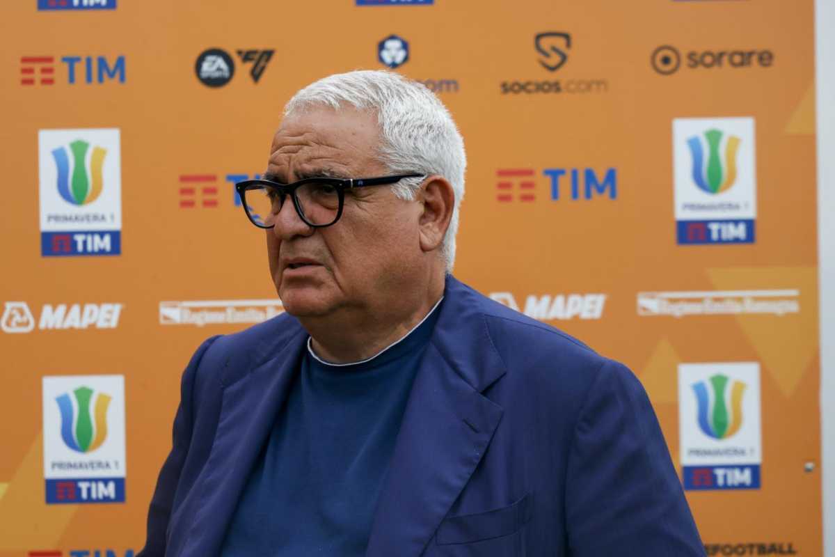 primo piano di Pantaleo Corvino, responsabile dell'area tecnica del Lecce