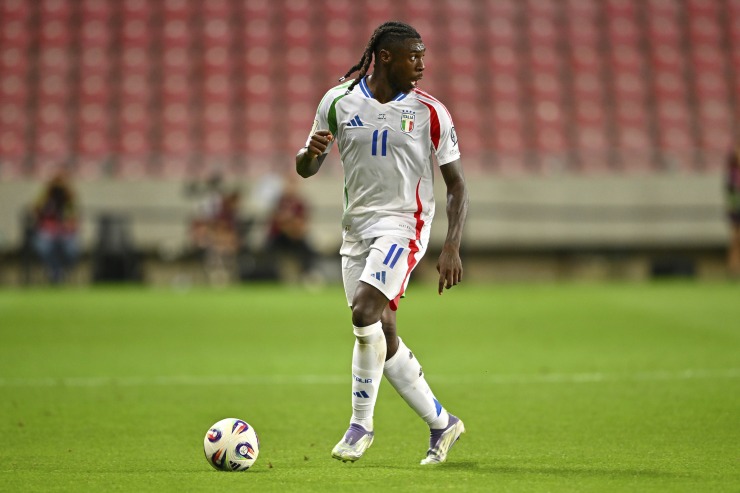 Moise Kean in campo con l'Italia 